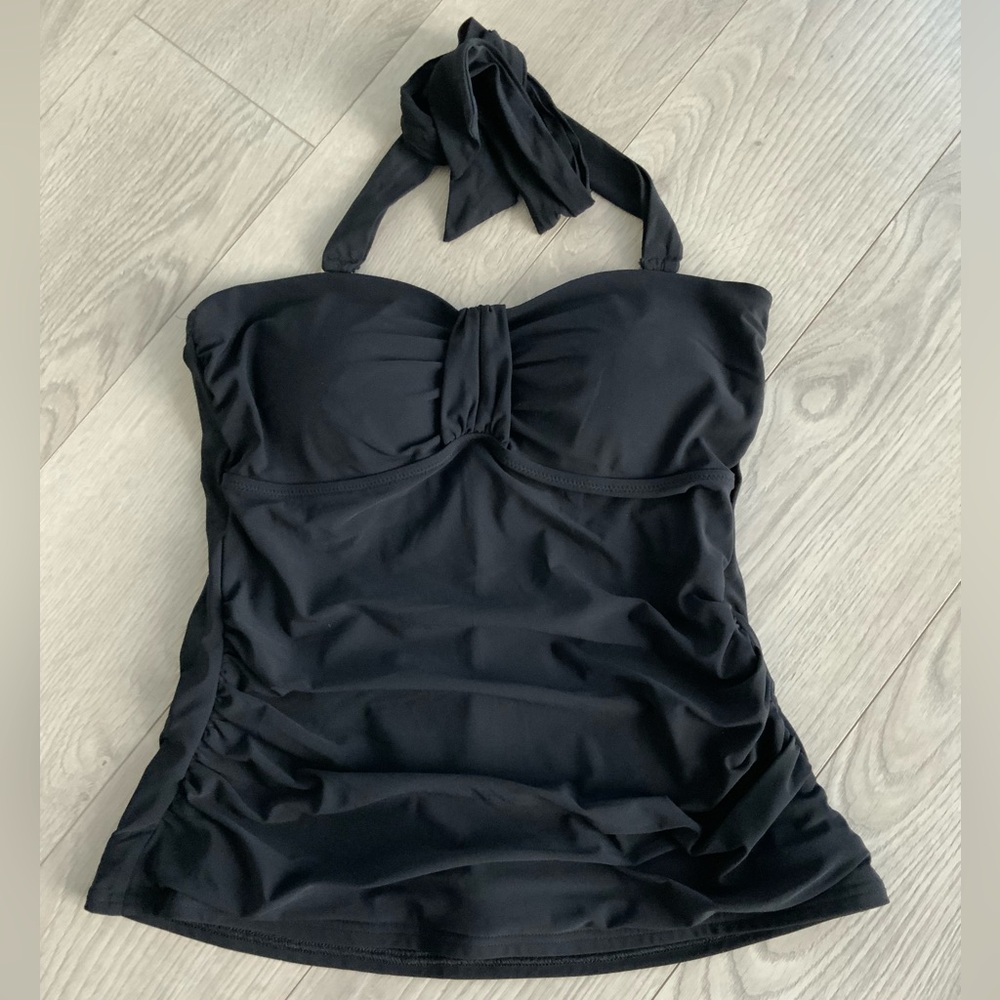 Lands’ End Tummy Contol Bandeau Tankini Top
